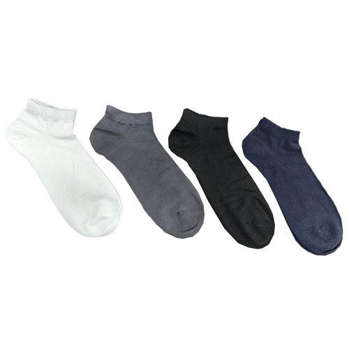 12 PAIA DI CALZINI COLLO BASSO COTONE FILO DI SCOZIA UOMO FANTASIA TINTA UNITA